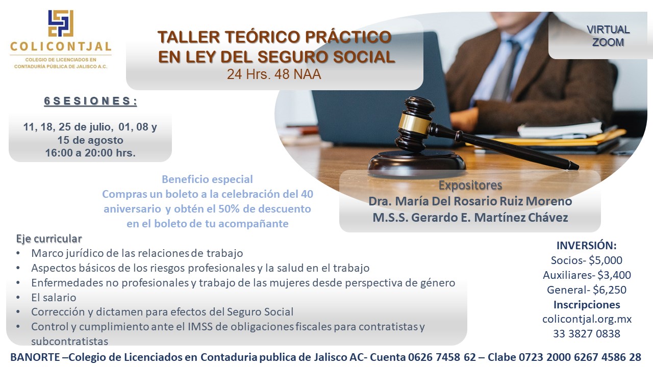 Taller teórico práctico en ley del seguro social