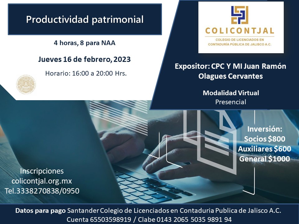 Productividad patrimonial (Presencial)