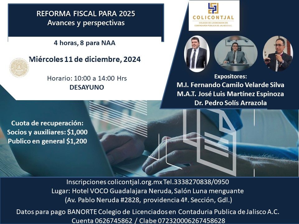 DESAYUNO - Reforma fiscal para 2025, avances y perspectivas