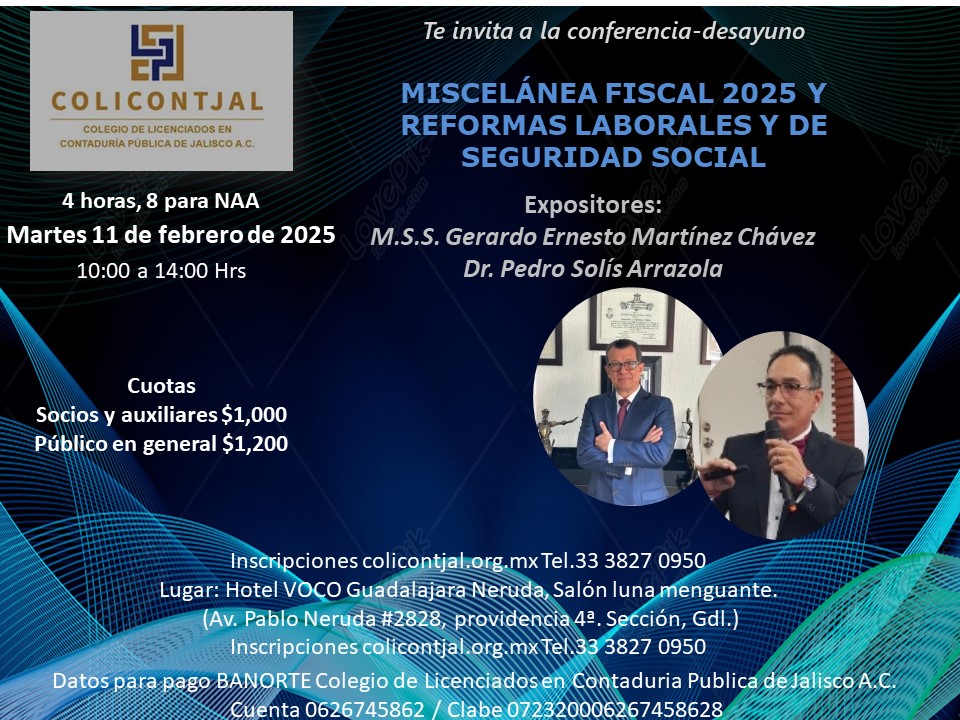 Desayuno - Miscelánea fiscal 2025 y reformas laborales y de seguridad social